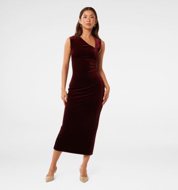 Reese Asym Velvet Maxi Dress