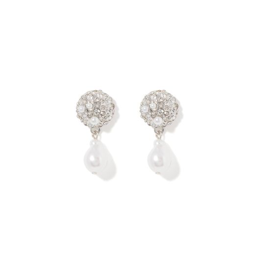 Sadie Stone Cluster Pearl Earring