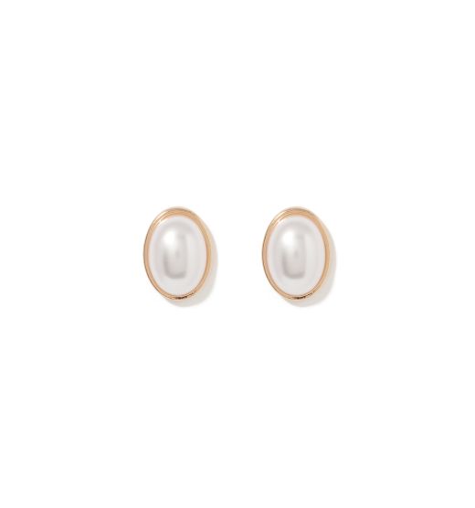 Oceana Oval Pearl Stud Earring