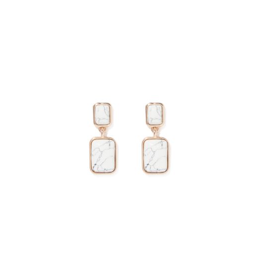 Shayla Square Stone Drop Earring