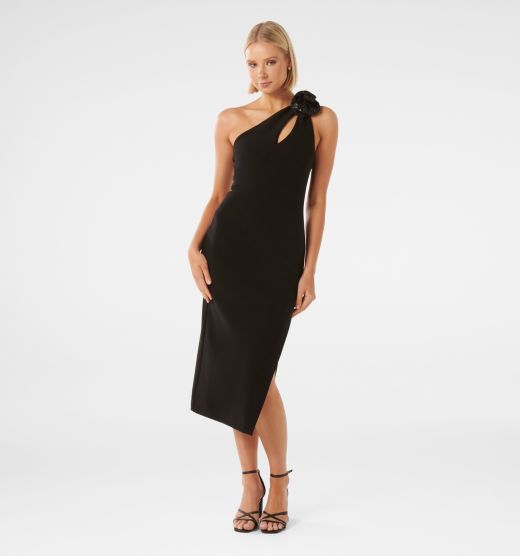 Vesper Fliss One Shoulder Black Maxi Dress – Vesper247IE