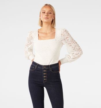 Buy Duck Egg Claudia Ruched Waist Blouse - Forever New