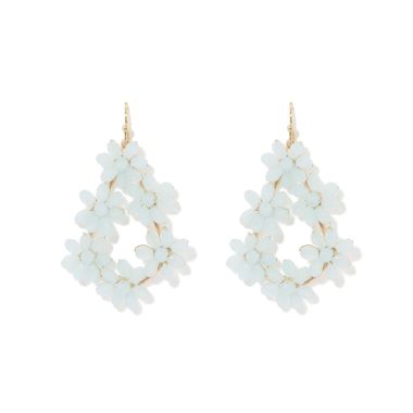 Buy White Mirror Amina Flower Earrings by Isharya Online at Aza Fashions.