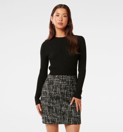 Gina Boucle Knit Mini Dress