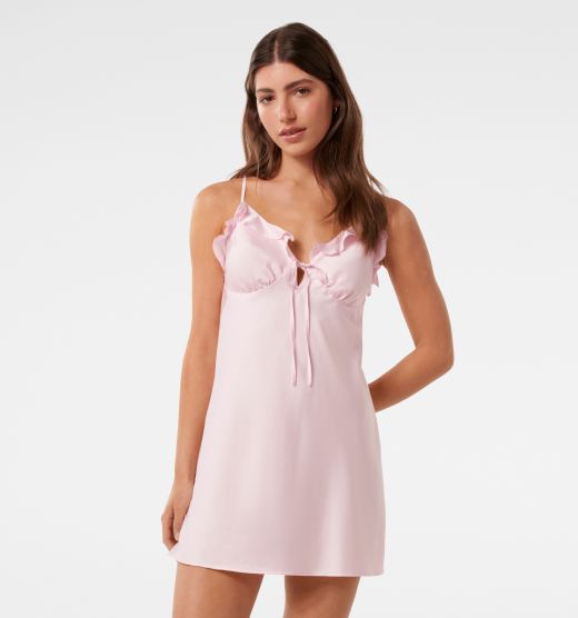 Evelina A-Line Ruffle Slip Sleepwear