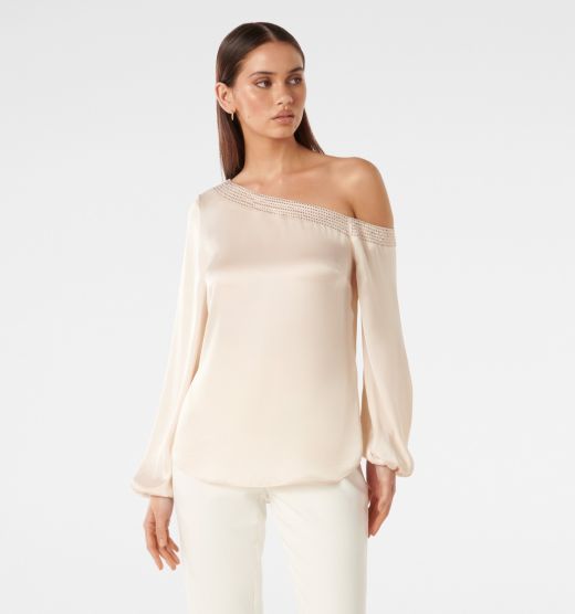 Anya Asymmetric Embellished Top