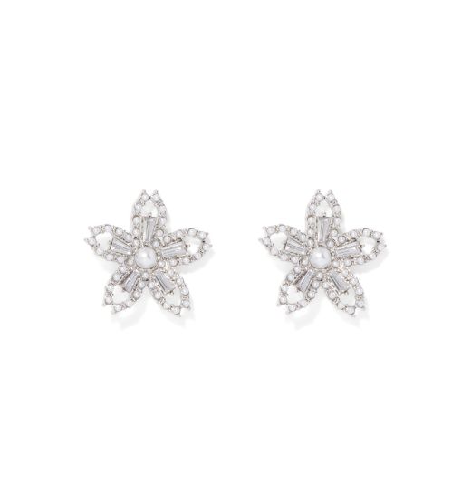 Rory Pearl & Stone Flower Earring