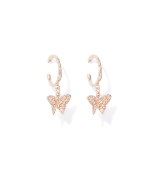 Rania Small Butterfly Hoop Earring