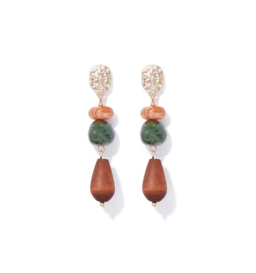 Marlowe Texture & Stone Earring