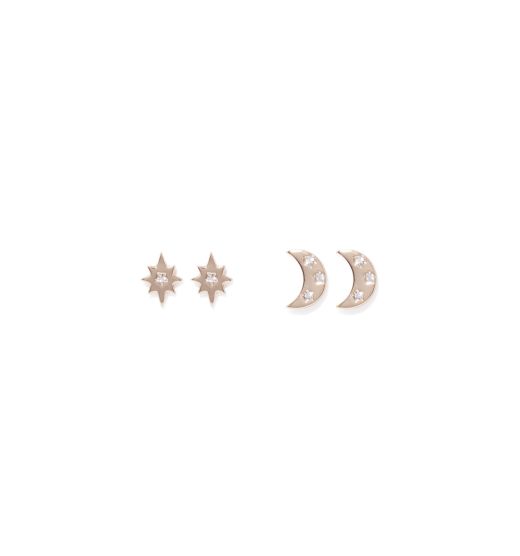 Malia Star & Moon Studs Earring