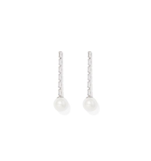 Della Fine Drop Pearl Earring