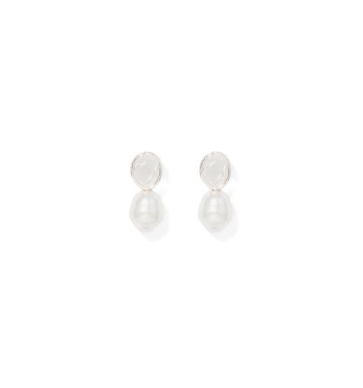 Savannah Stone and Pearl Stud Earring