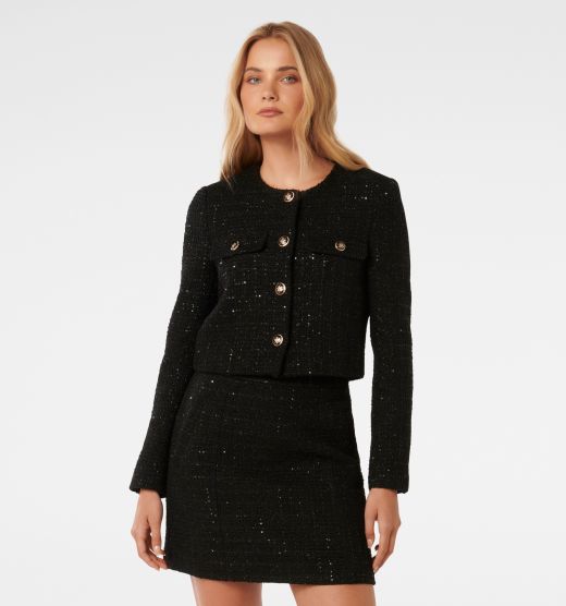 Bailee Crop Boucle Jacket