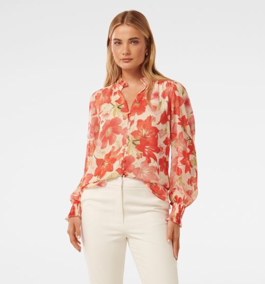 Flora Fluted Pleat Blouse