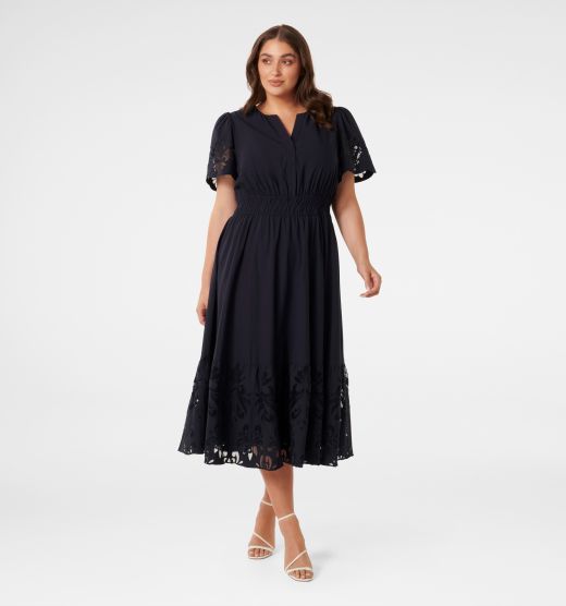 Eleanor Curve Cutwork Maxi Dress