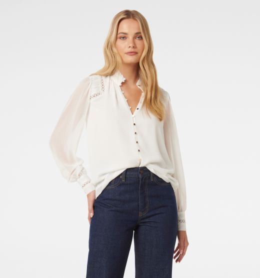 Taffy Trim Insert Blouse