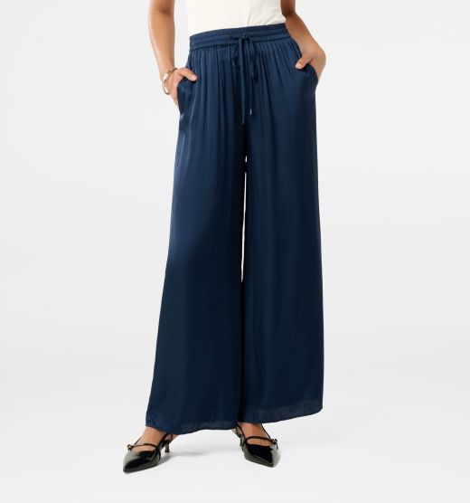 Trinity Elastic Waist Wide Leg Pant