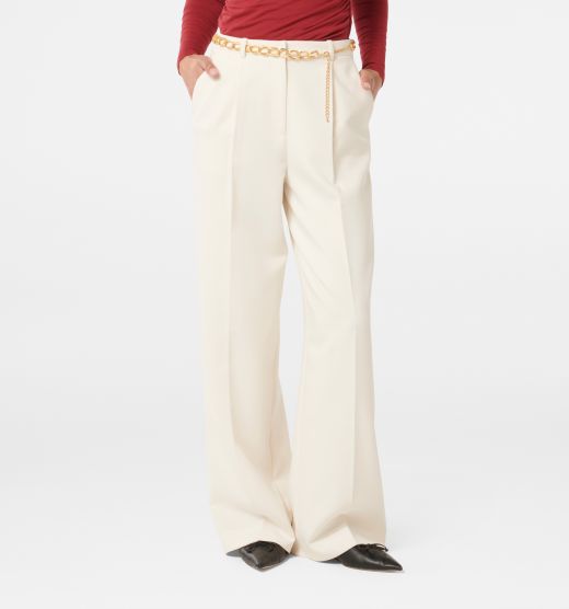 Taya Chain Belt Wide Leg Pant