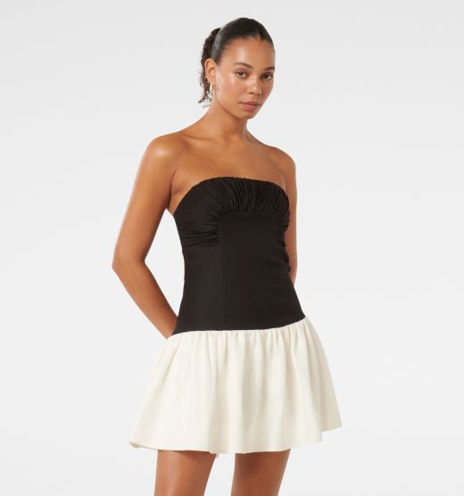 Carla Strapless Contrast Mini Dress