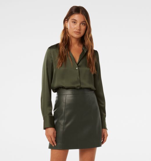 Eleni Vegan Leather Mini Skirt