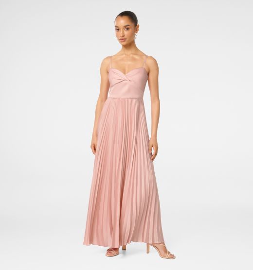 Chloe Petite Pleated Midi Dress