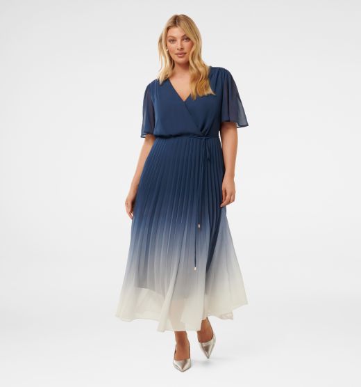 Phillie Curve Pleated Midi Dress