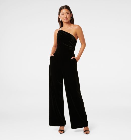 Costanza Diamante Velvet Jumpsuit