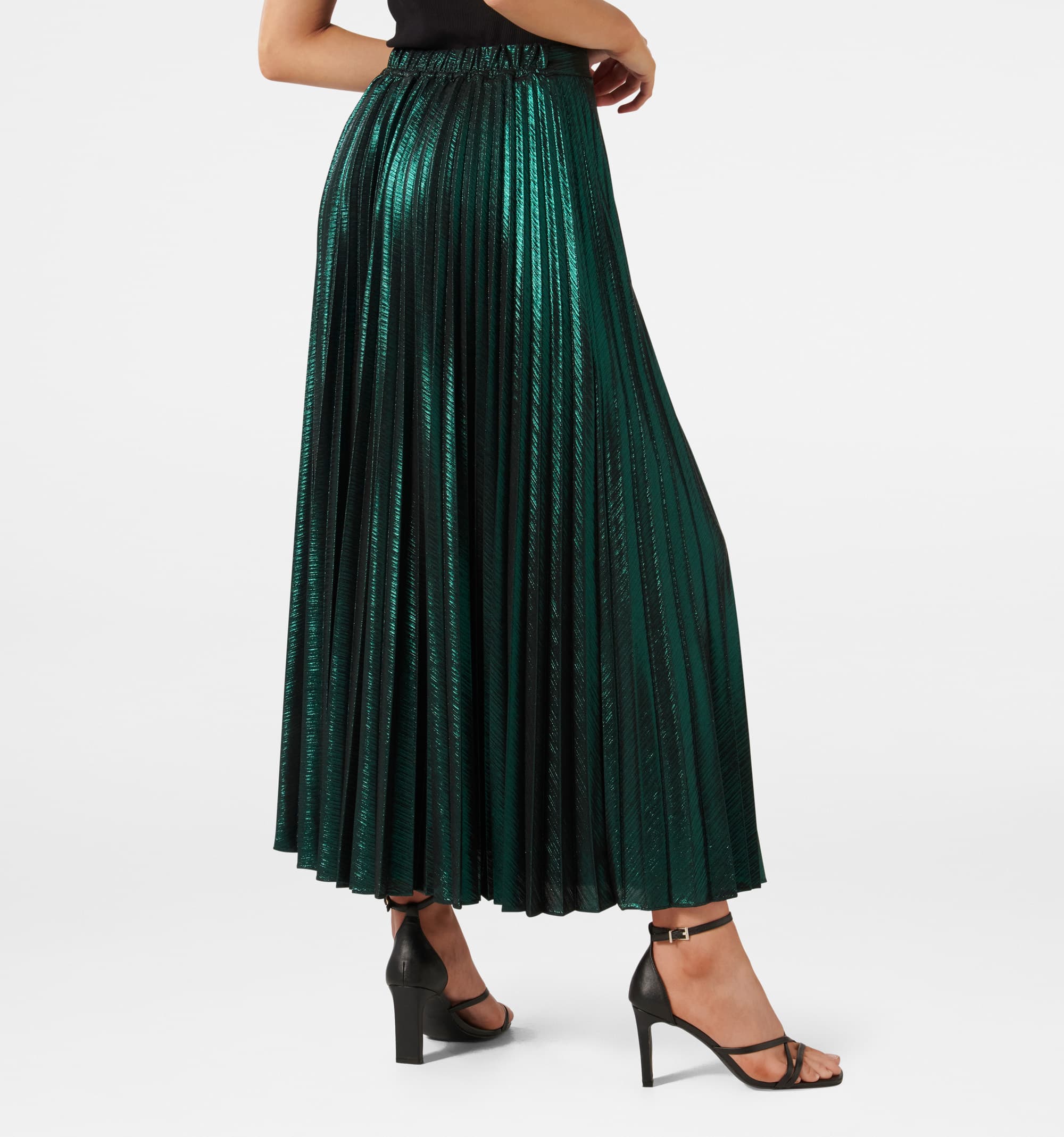 Metallic pleated skirt online india hotsell