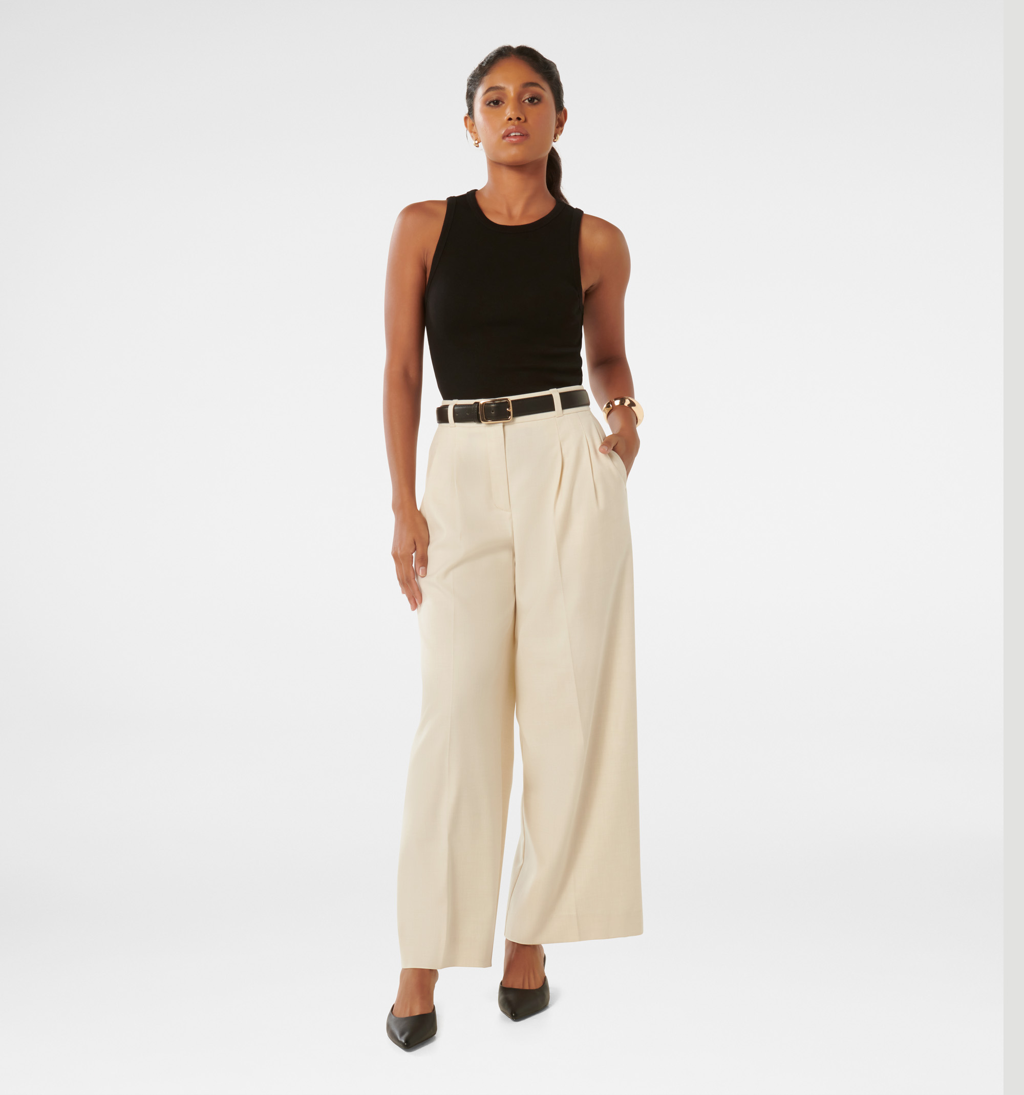 Petite plus fashion size wide leg pants