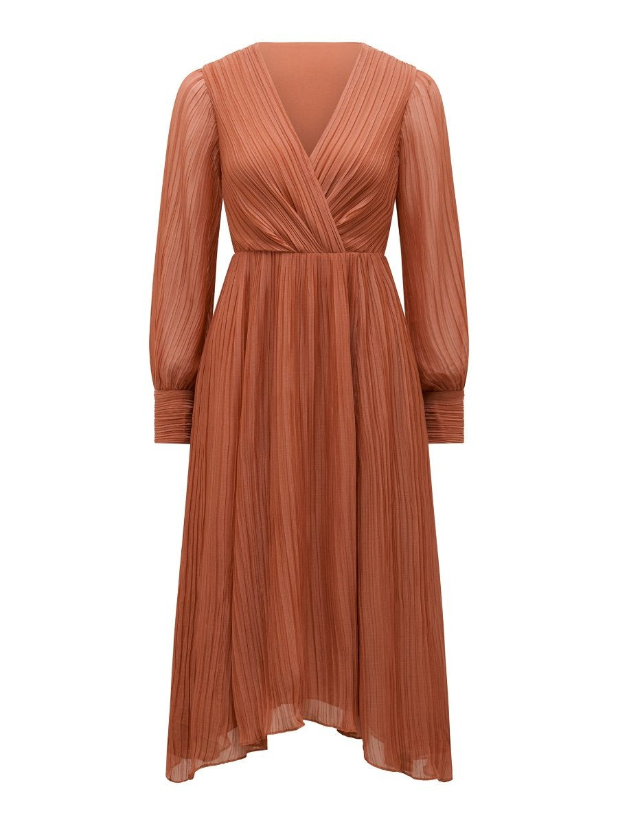  Genevieve Petite Crinkle Midi Dress