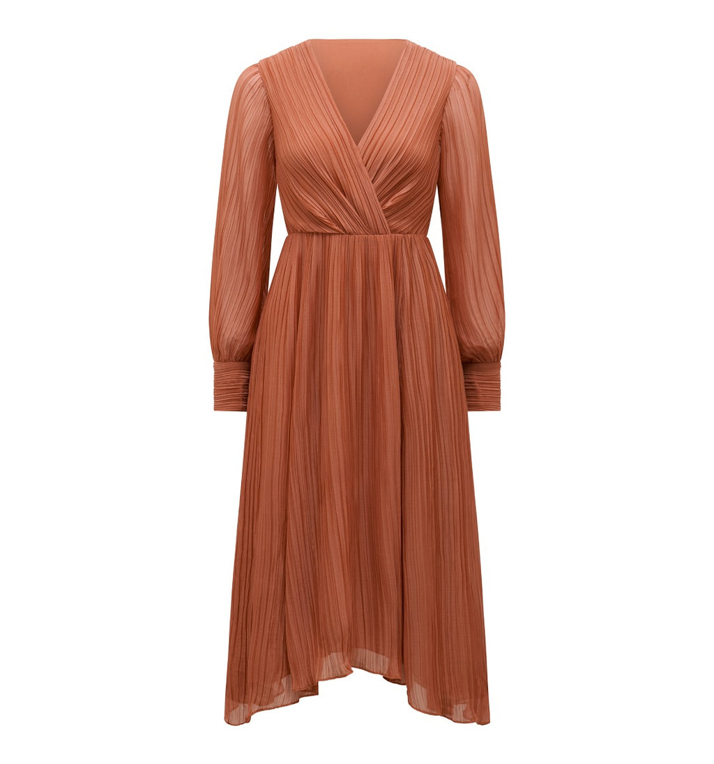 Genevieve Petite Crinkle Midi Dress