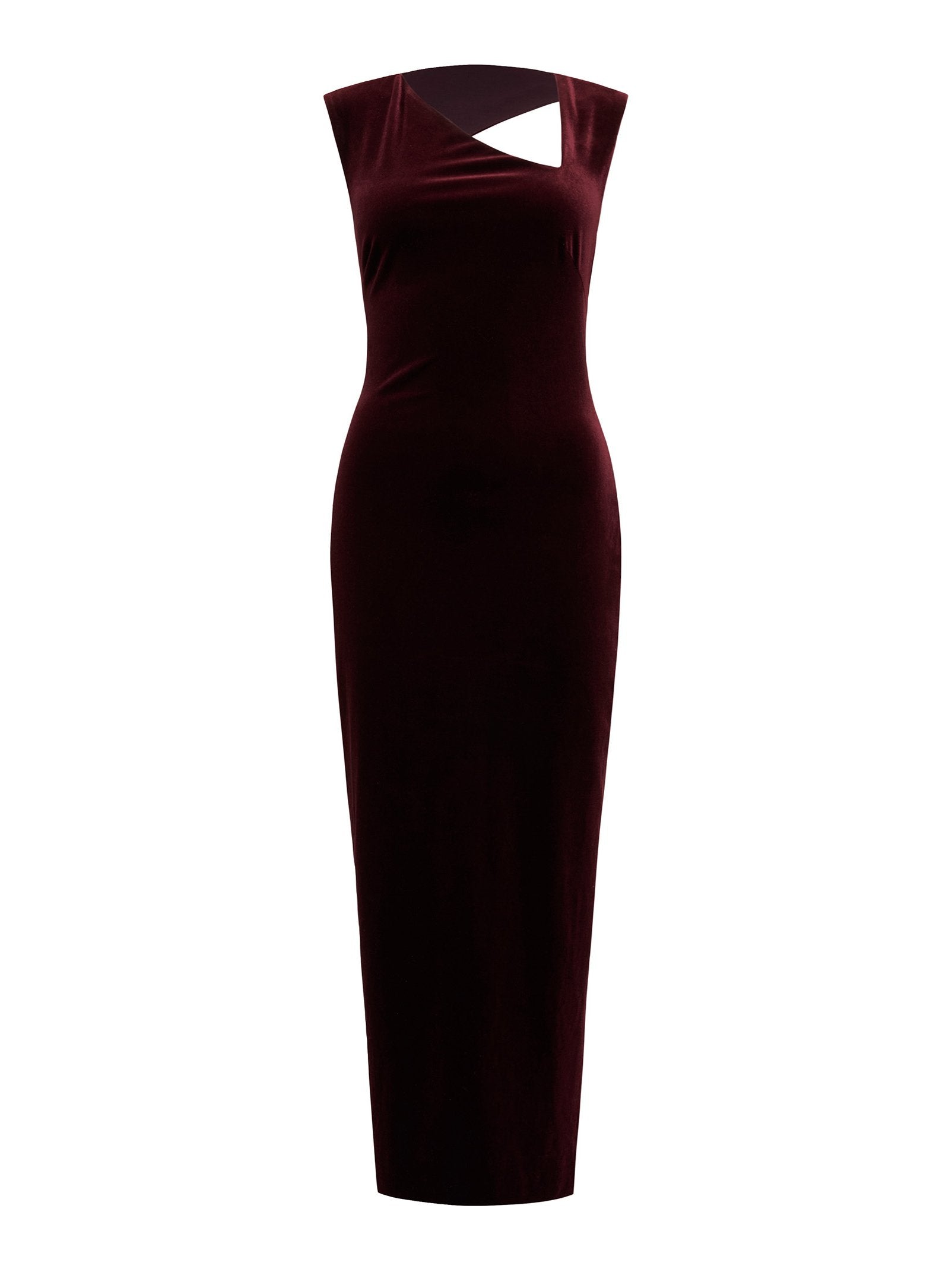  Reese Asym Velvet Maxi Dress