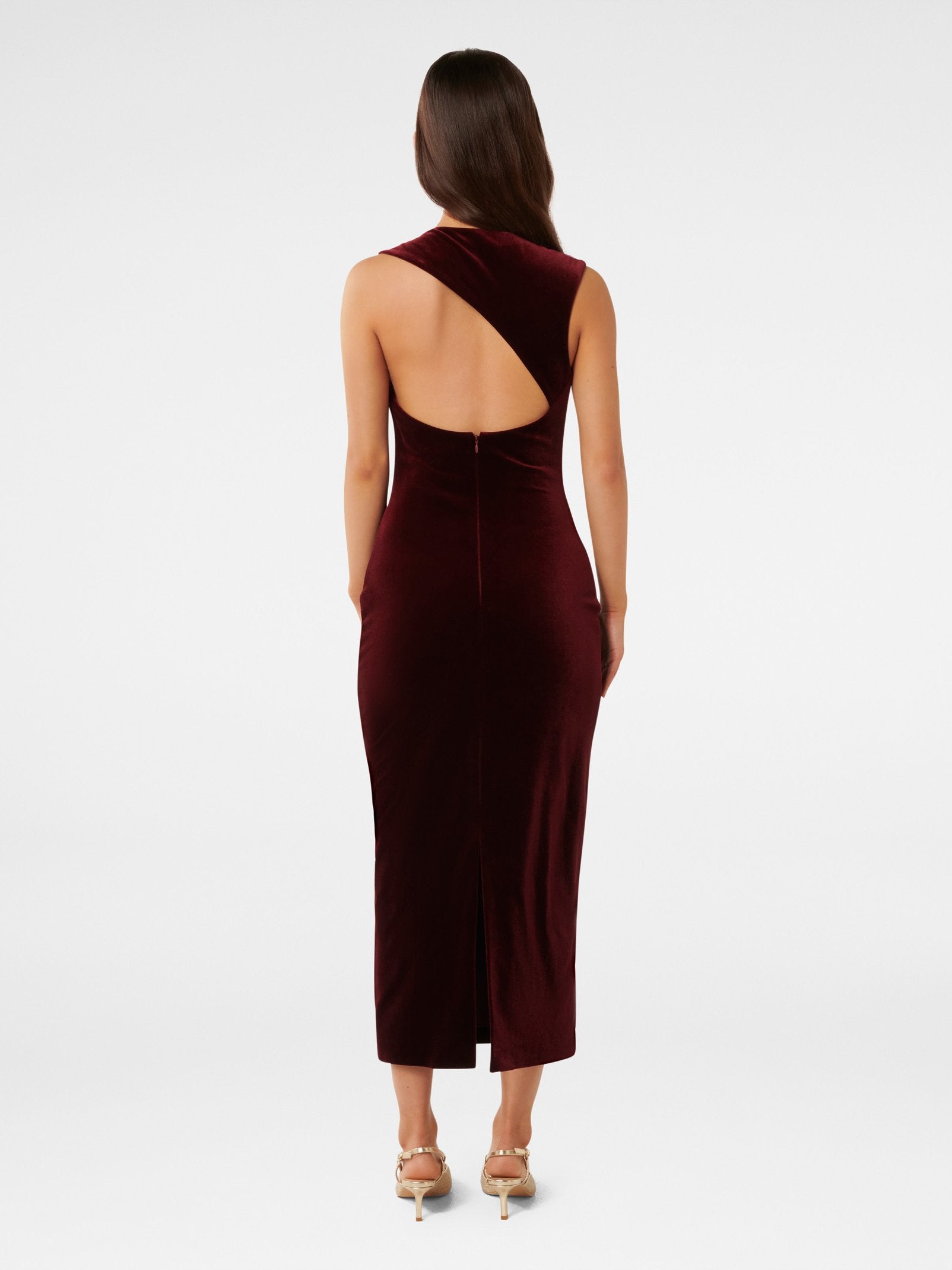 Reese Asym Velvet Maxi Dress