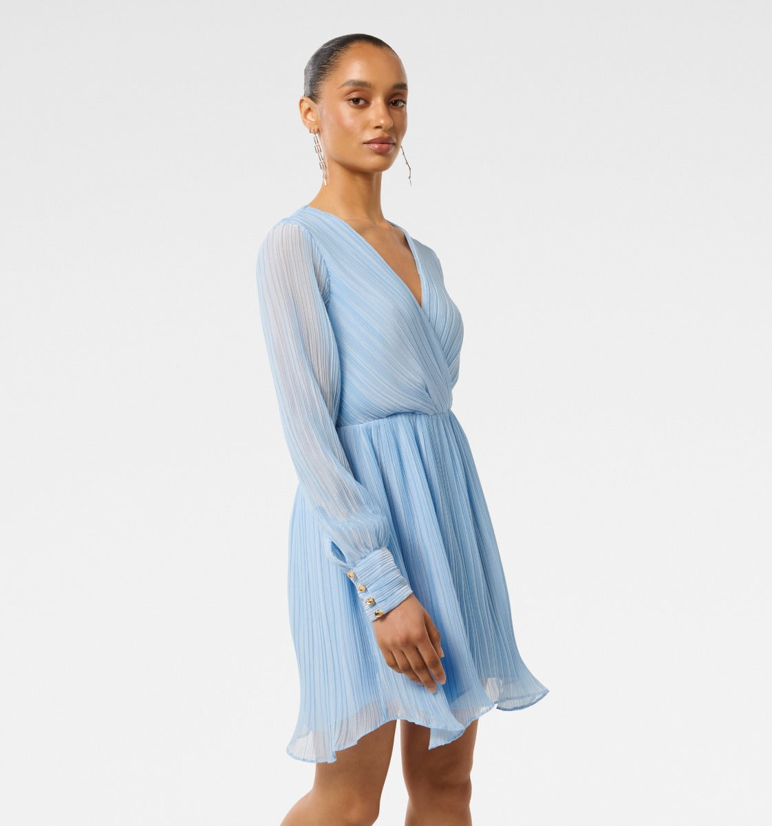 Genevieve Petite Crinkle Mini Dress