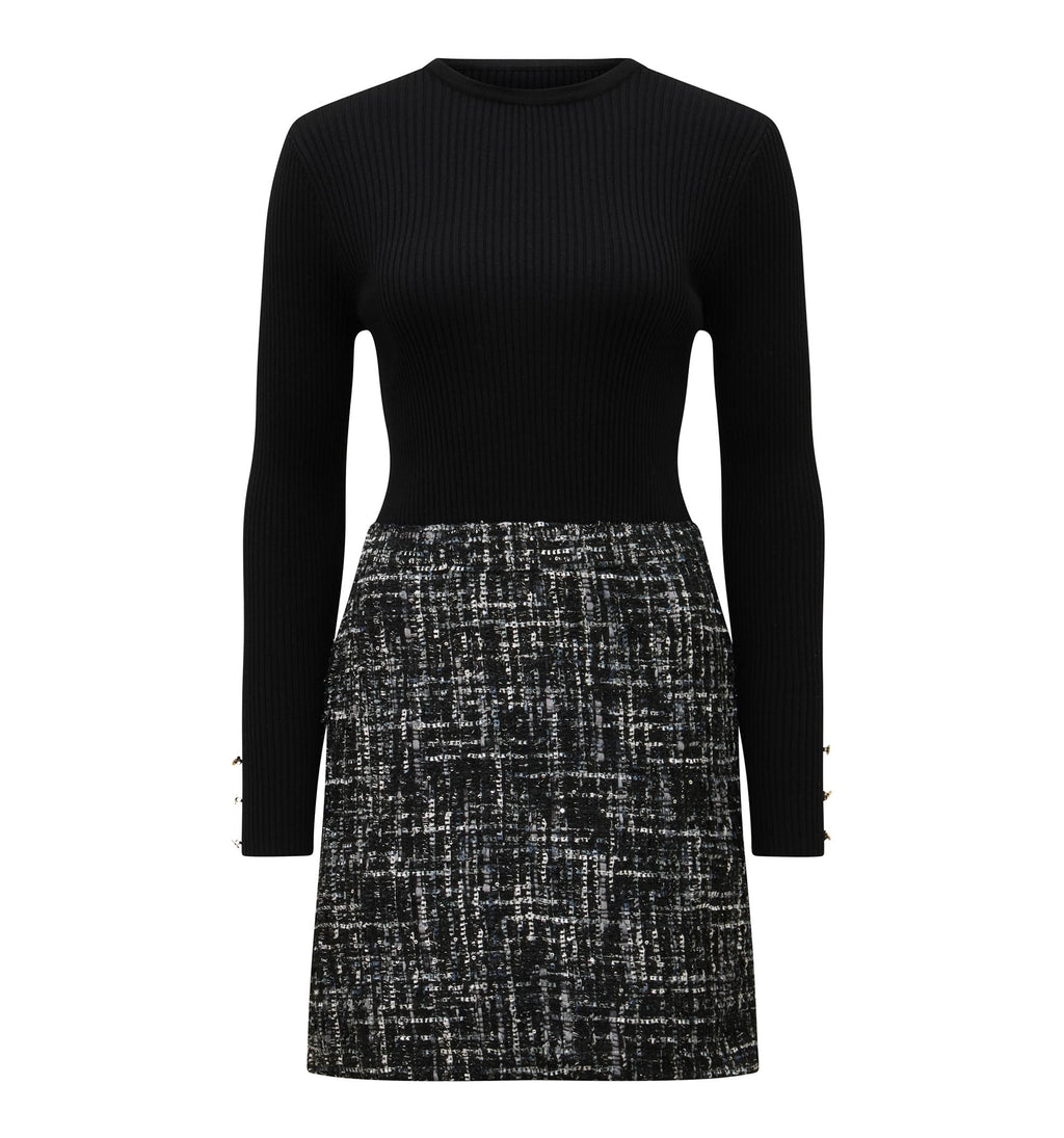 Gina Boucle Knit Mini Dress