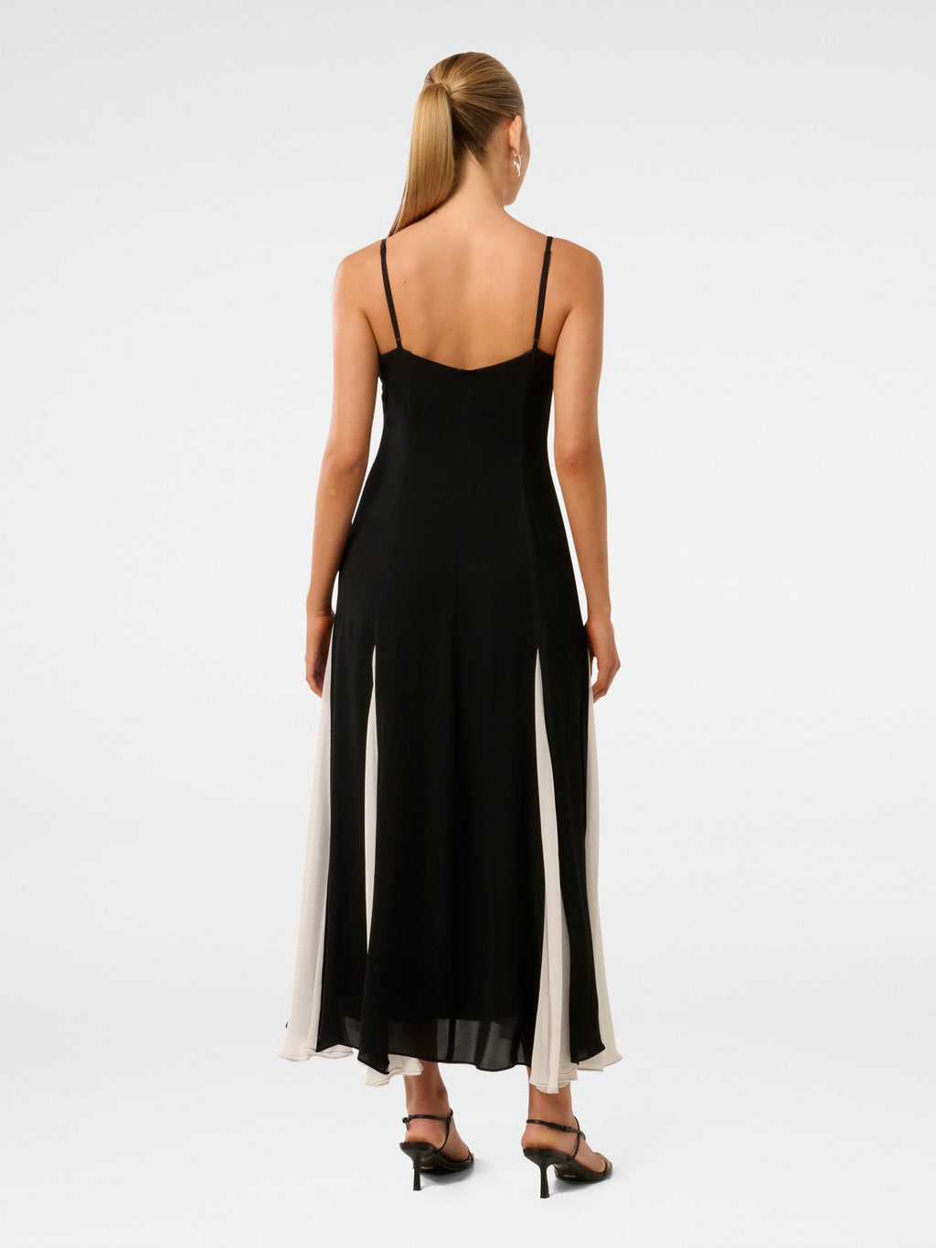  Dahlia Contrast Godet Maxi Dress