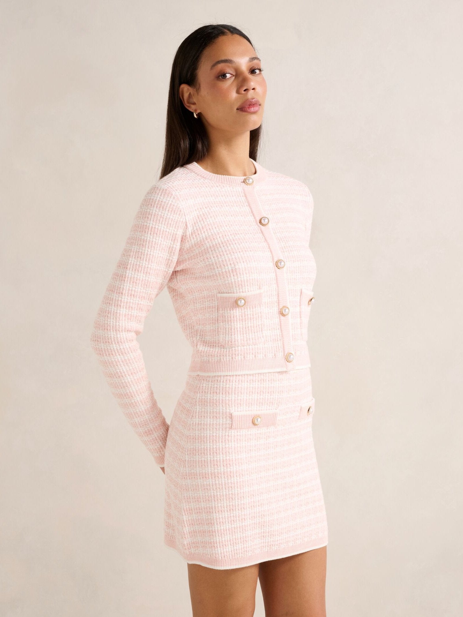 Louise Boucle Knit Cardigan