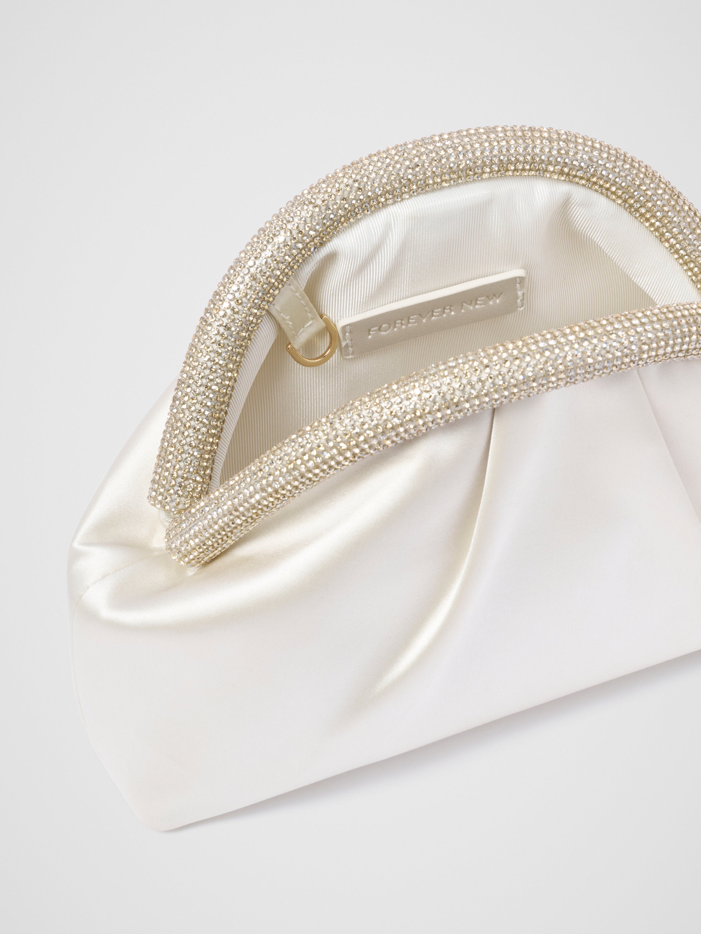 Shayla Shiny Frame Clutch