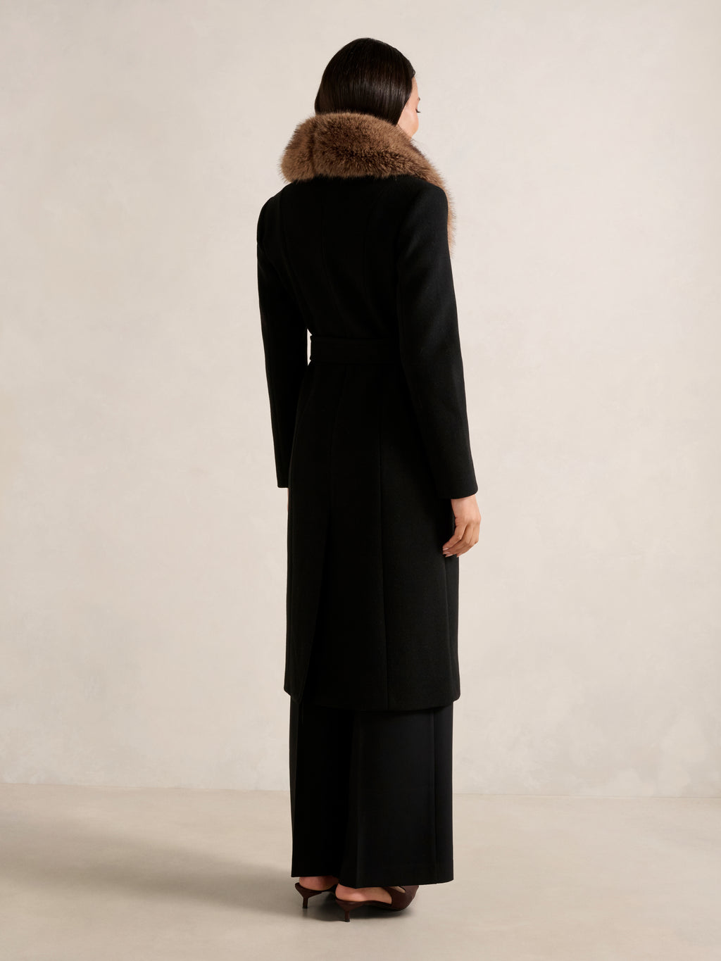 Chelsea DB Fur Collar Coat
