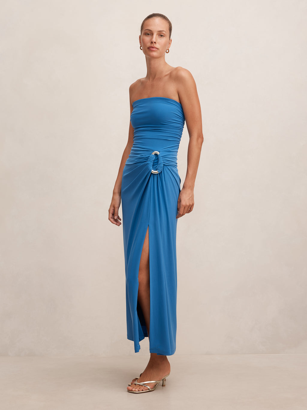 Keely Strapless Jersey Maxi Dress