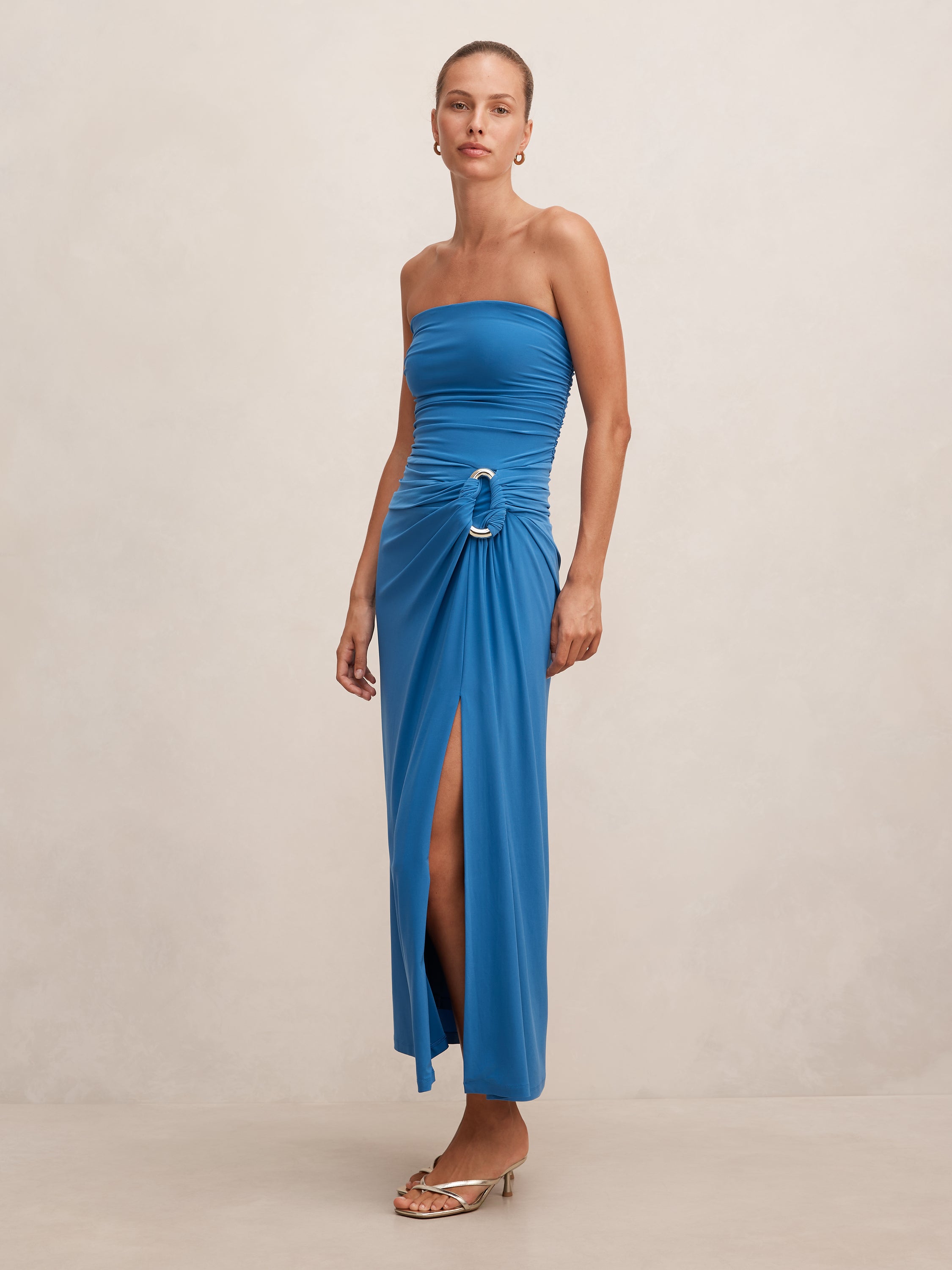 Keely Strapless Jersey Maxi Dress