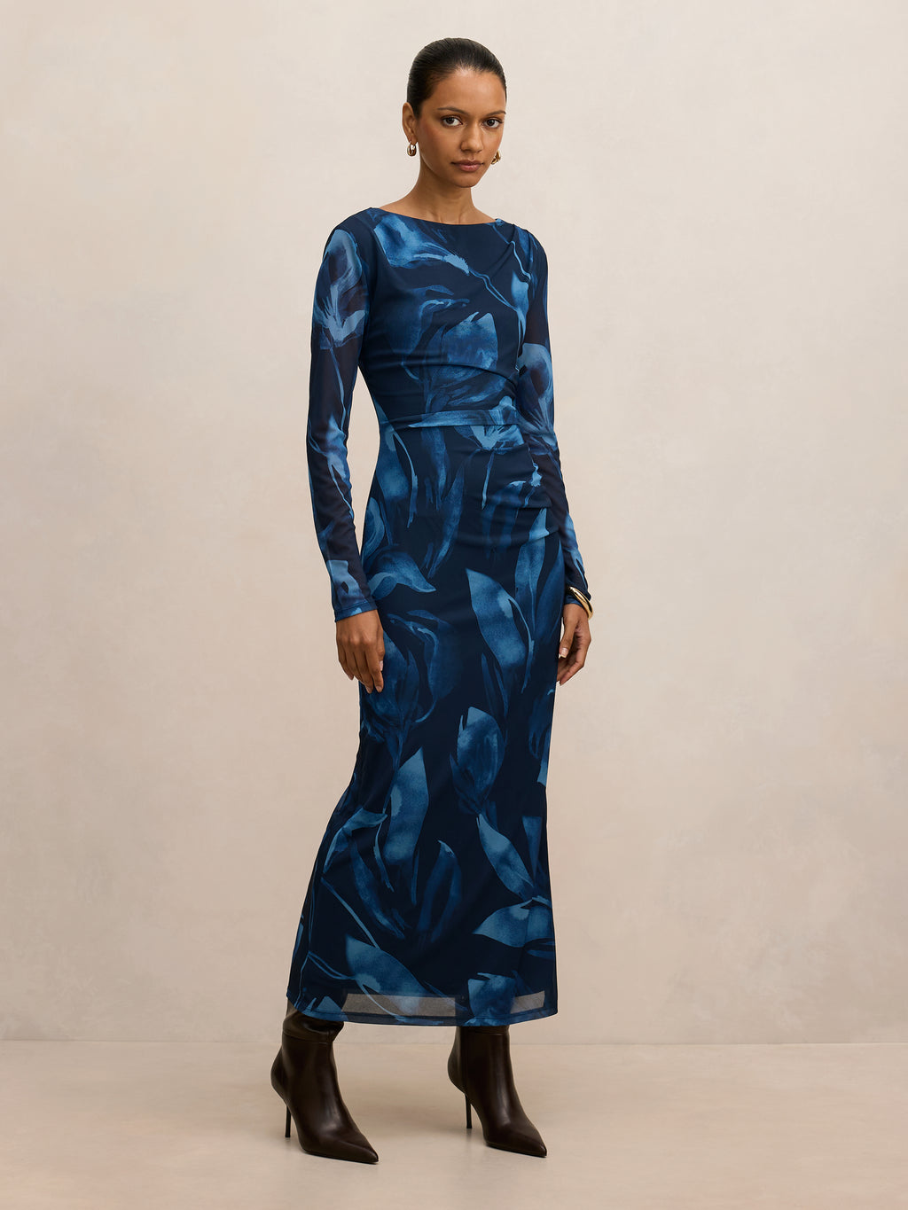 Alannah Petite Printed Midi Dress