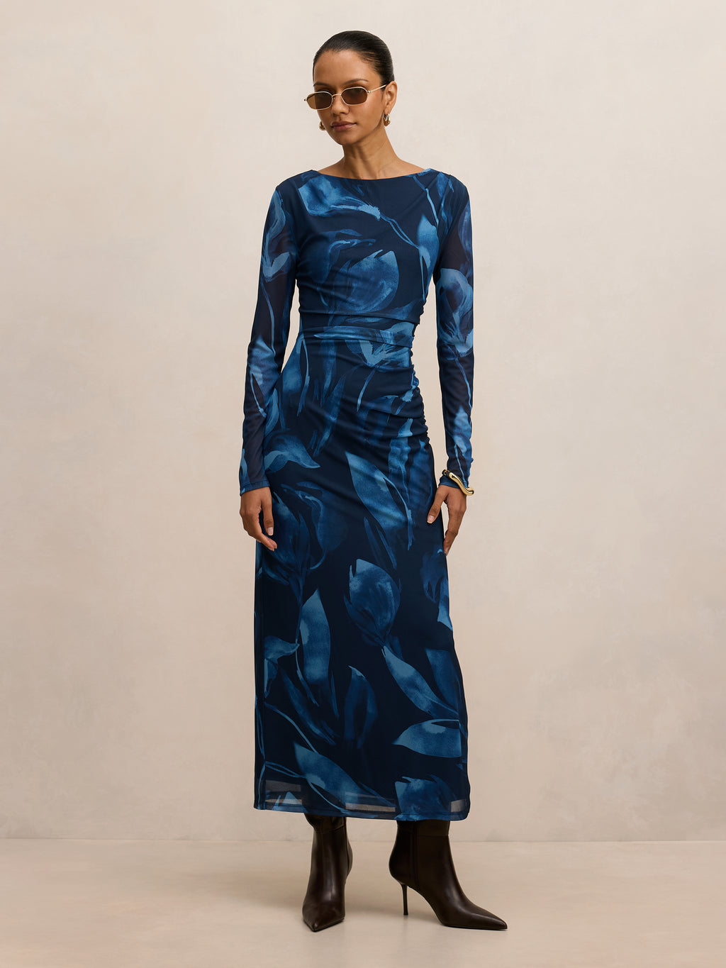 Alannah Petite Printed Midi Dress