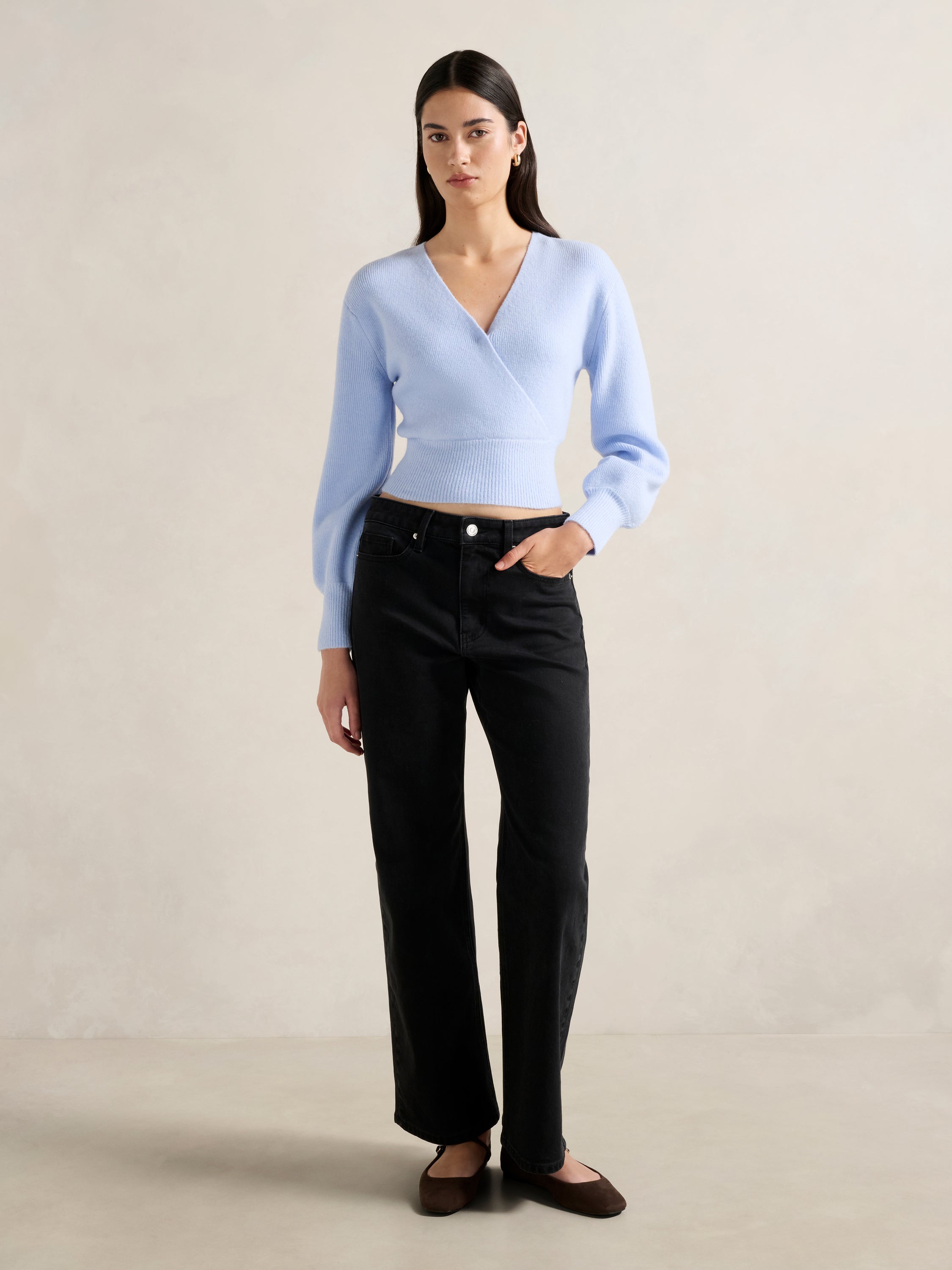 Sloane Wrap Knit Sweater