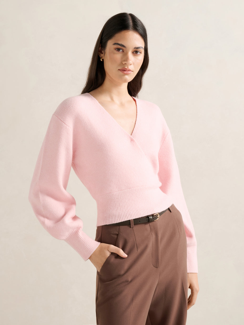 Sloane Wrap Knit Sweater