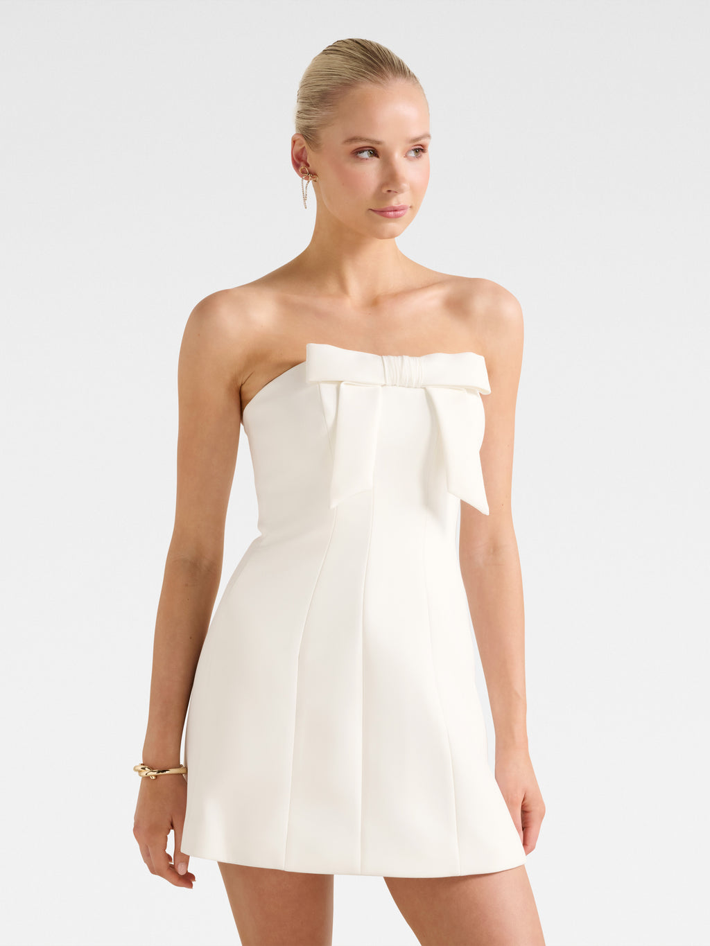 Harper Strapless Bow Mini Dress