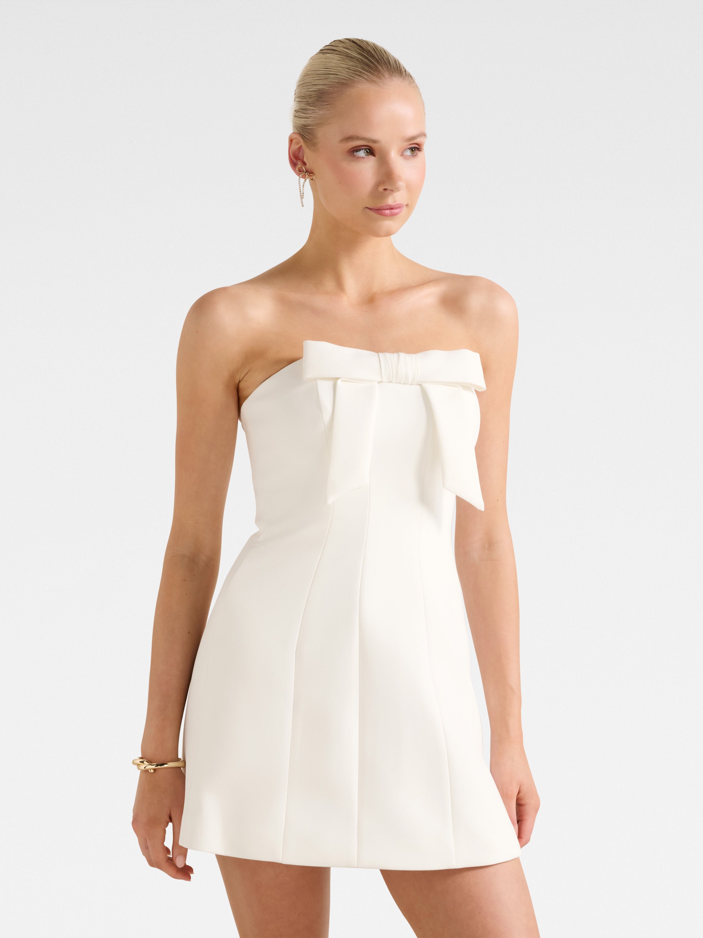 Harper Strapless Bow Mini Dress