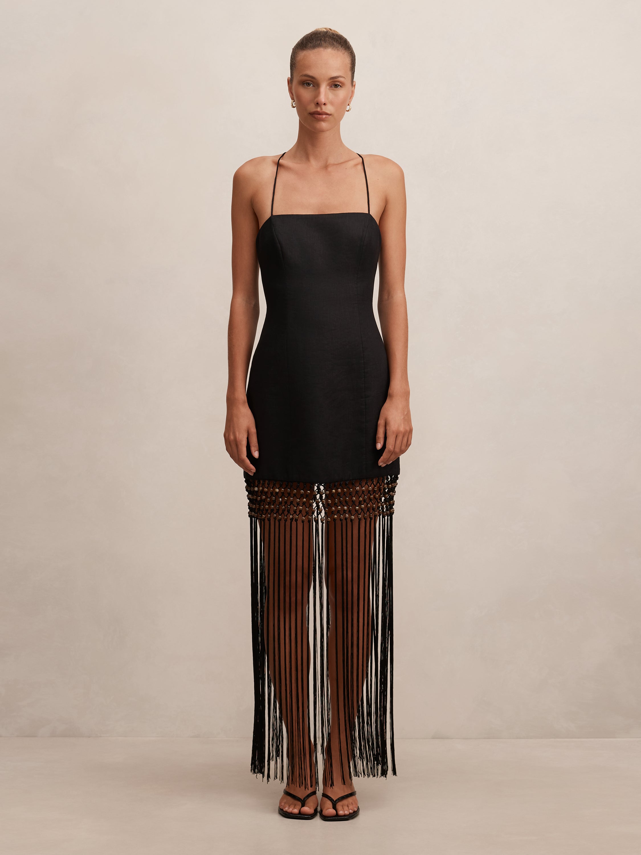 Rayna Macrame Fringe Maxi Dress