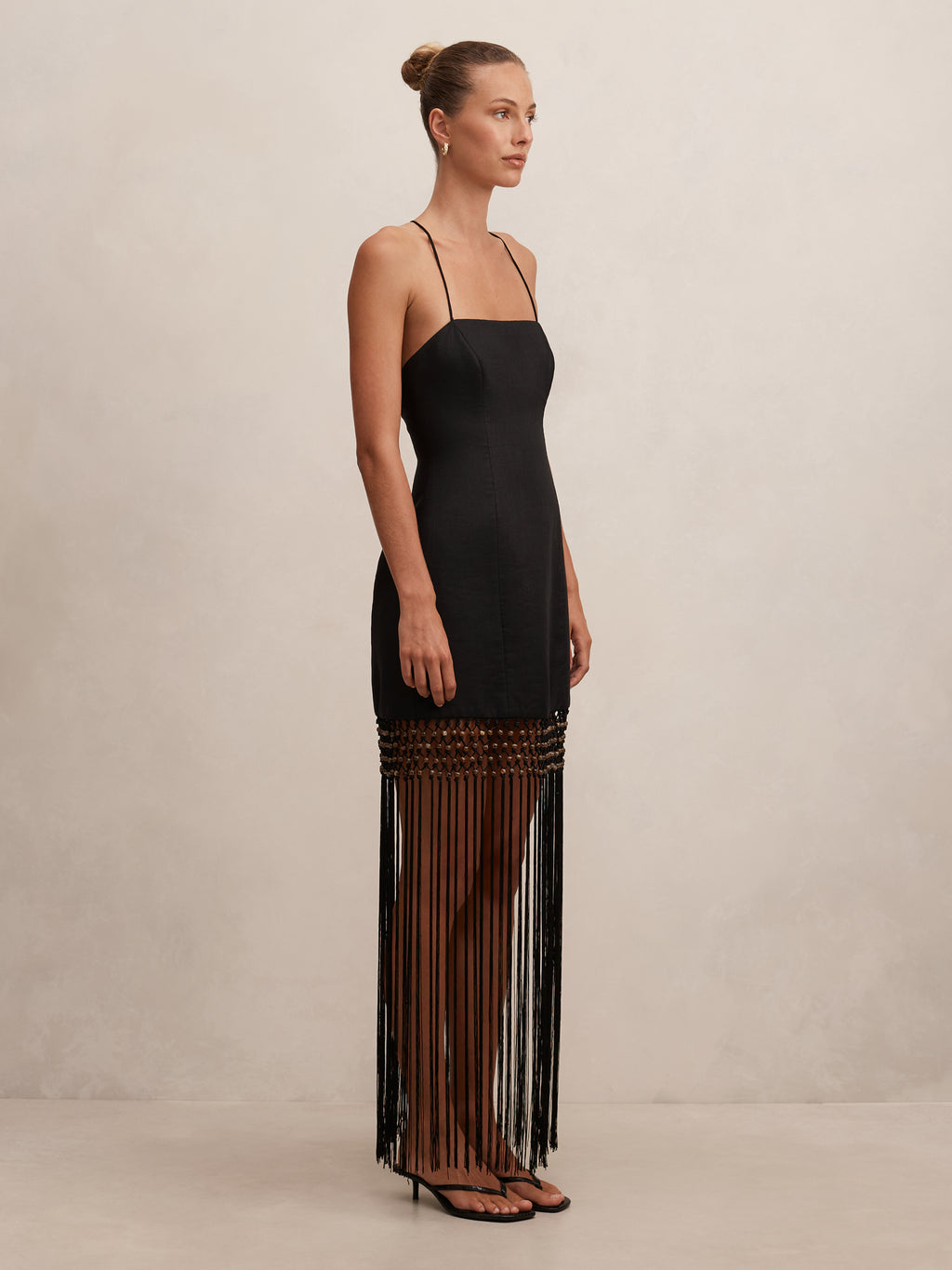 Rayna Macrame Fringe Maxi Dress