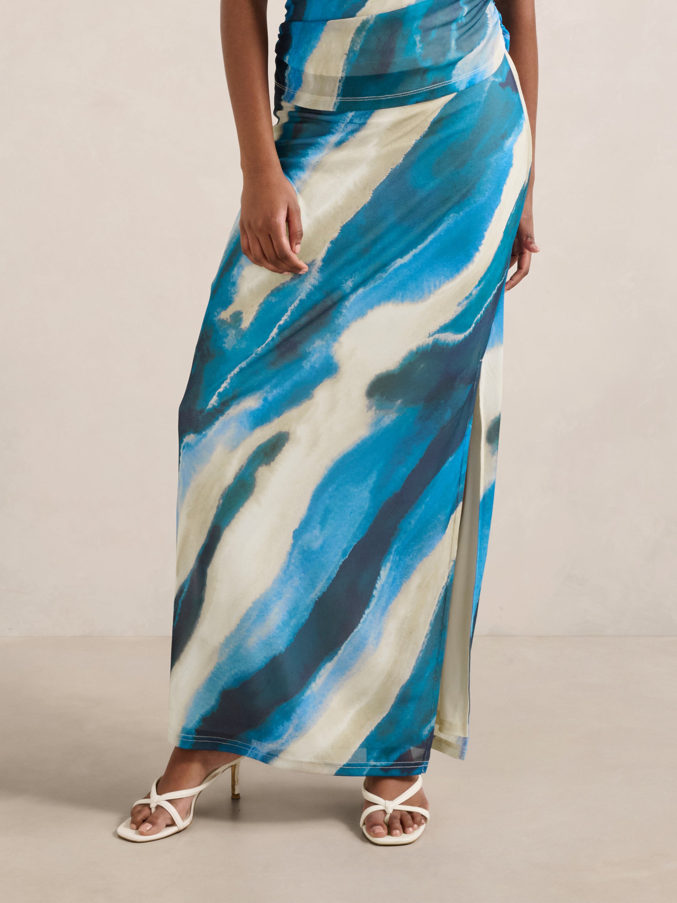 Mia Petite Mesh Maxi Skirt